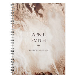 Elegant Gold Glitter Agate Marble Texture Beige Notitieboek