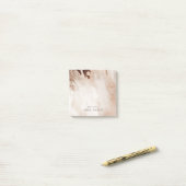 Elegant Gold Glitter Agate Marble Texture Beige Post-it® Notes (Op bureau)