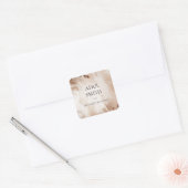 Elegant Gold Glitter Agate Marble Texture Beige Vierkante Sticker (Envelop)