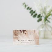 Elegant Gold Glitter Agate Marble Texture Beige Visitekaartje (Staand voorkant)