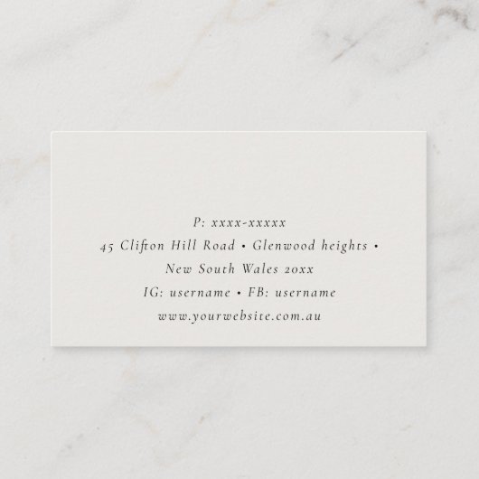 Elegant Gold Glitter Agate Marble Texture Beige Visitekaartje (Achterkant)