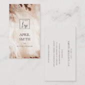 Elegant Gold Glitter Agate Marble Texture Beige Visitekaartje (Voorkant / Achterkant)