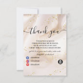 Elegant Gold Glitter Bedankkaart (Voorkant)