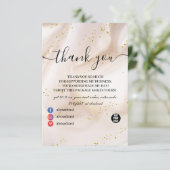 Elegant Gold Glitter Bedankkaart (Staand voorkant)