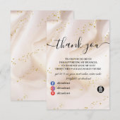 Elegant Gold Glitter Bedankkaart (Voorkant / Achterkant)