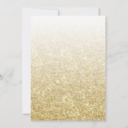 Elegant Gold Glitter-bevestiging of 1e communie Bedankkaart (Achterkant)
