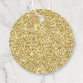 Elegant Gold Glitter Bevestiging of Baptisme Bedankjes Labels (Achterkant)