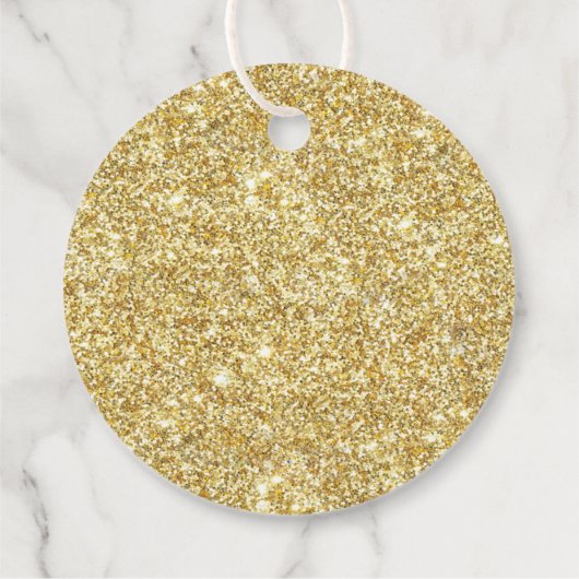 Elegant Gold Glitter Bevestiging of Baptisme Bedankjes Labels (Achterkant)
