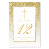 Elegant Gold Glitter Bevestiging of Baptisme Kaart (Voorkant)