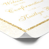 Elegant Gold Glitter Bevestiging of Baptisme Poster (Hoek)