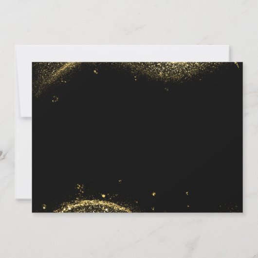 Elegant Gold Glitter Birthday 40th With Photo Kaart (Achterkant)