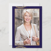 Elegant Gold Glitter Birthday 50th with Balloons Kaart (Achterkant)