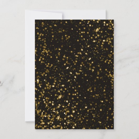 Elegant Gold Glitter Birthday Kaart (Achterkant)