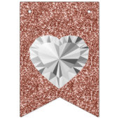 Elegant Gold glitter Birthday Vlaggetjes (Eerste vlag)