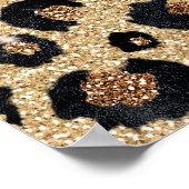 Elegant Gold Glitter Black leopard Print (Hoek)
