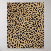 Elegant Gold Glitter Black leopard Print (Voorkant)