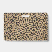 Elegant Gold Glitter Black leopard Print Badge (Achterkant)