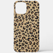 Elegant Gold Glitter Black leopard Print Case-Mate iPhone Case (Achterkant)