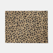 Elegant Gold Glitter Black leopard Print Deurmat (Voorkant)