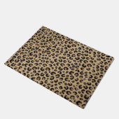 Elegant Gold Glitter Black leopard Print Deurmat (Schuin)