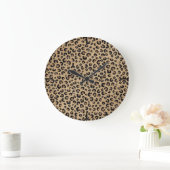 Elegant Gold Glitter Black leopard Print Grote Klok (Huis)