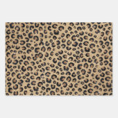 Elegant Gold Glitter Black Leopard Print Inpakpapier Vel (Voorkant)