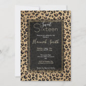 Elegant Gold Glitter Black leopard Print Kaart (Voorkant)