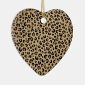 Elegant Gold Glitter Black leopard Print Keramisch Ornament (Rechts)