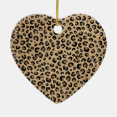 Elegant Gold Glitter Black leopard Print Keramisch Ornament (Achterkant)