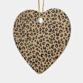 Elegant Gold Glitter Black leopard Print Keramisch Ornament (Links)