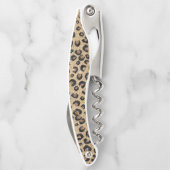 Elegant Gold Glitter Black leopard Print Kurkentrekker (Achterkant)