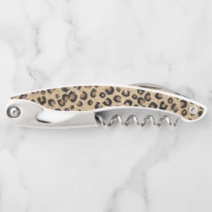 Elegant Gold Glitter Black leopard Print Kurkentrekker