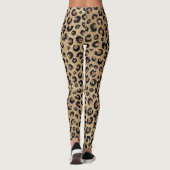 Elegant Gold Glitter Black leopard Print Leggings (Achterkant)