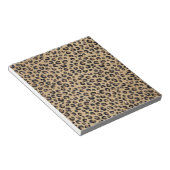 Elegant Gold Glitter Black leopard Print Notitieblok (Schuin)