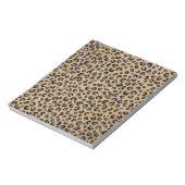 Elegant Gold Glitter Black leopard Print Notitieblok (Linkerzijde)