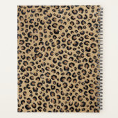 Elegant Gold Glitter Black leopard Print Planner (Achterkant)