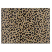 Elegant Gold Glitter Black leopard Print Snijplank (Voorkant)