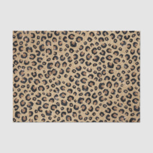 Elegant Gold Glitter Black leopard Print Tissuepapier
