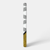 Elegant Gold Glitter Black White Zigazg Pattern Samsung Galaxy Hoesje (Linkerkant)