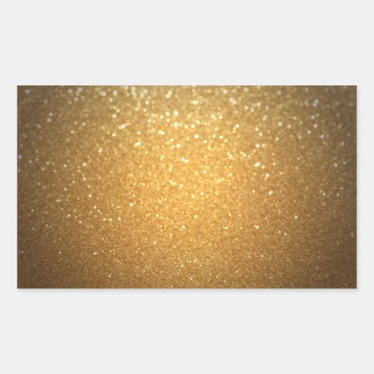 Elegant Gold Glitter Blank Sjabloon Jouw tekst toe Rechthoekige Sticker (Voorkant)