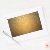 Elegant Gold Glitter Blank Sjabloon Jouw tekst toe Rechthoekige Sticker (Envelop)