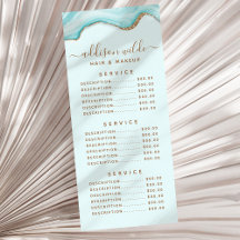 Elegant Gold Glitter Blue Marble Agate Rack Kaart