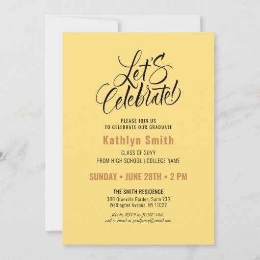 Elegant Gold Glitter Blue Photo Graduation Party Kaart (Achterkant)