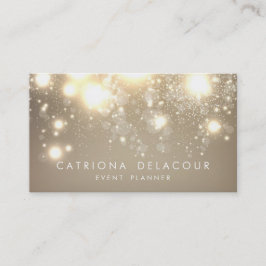 Elegant Gold Glitter Bokeh Luxe Visitekaartje