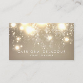 Elegant Gold Glitter Bokeh Luxe Visitekaartje