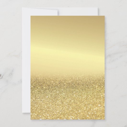 Elegant Gold Glitter Bokeh Ombre Baby shower Kaart (Achterkant)