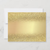 Elegant Gold Glitter Bokeh Rehearsal Dinner Kaart (Achterkant)