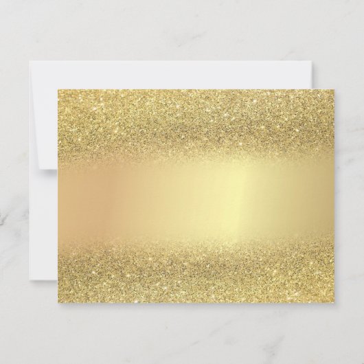 Elegant Gold Glitter Bokeh Rehearsal Dinner Kaart (Achterkant)