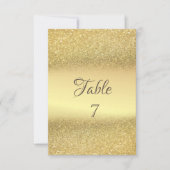 Elegant Gold Glitter Bokeh Table Kaart (Voorkant)