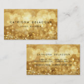 Elegant Gold Glitter Bokeh Visitekaartje (Voorkant / Achterkant)